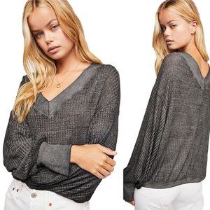 We The Free by Free People Thermal Black Sweater